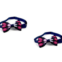 HKM-237459 Plaid Pet Tie Scarf for Cats and Dogs - Stylish Polyester Accessories