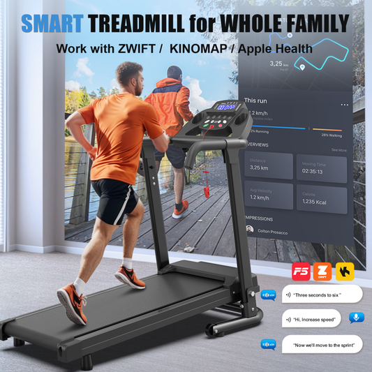 HKM-689107 Compact Folding Treadmill Q30-5 for Home and Office Use