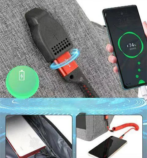 KTX-632659 Waterproof Oxford Backpack with USB Charging Port for Laptops and Computers