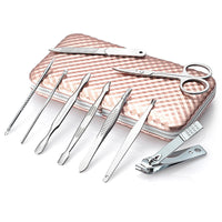 HKM-852243 12-Piece Stainless Steel Manicure Set for Beauty Care and Grooming