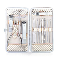 HKM-852243 12-Piece Stainless Steel Manicure Set for Beauty Care and Grooming