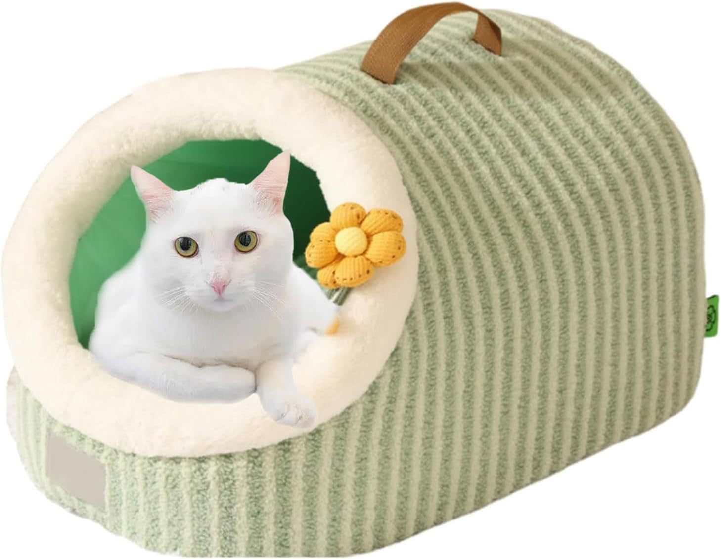 HKM-409811 Cozy Soft Cat Bed Cave with Removable Washable Pillow for Indoor Cats and Small Pets