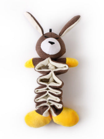 HKM-992403 Cotton and Linen Plush Pet Toy - Koala, Kangaroo, and Hippo Designs