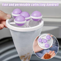 HKM-351699 3-Pack Reusable Floating Hair Filtering Mesh Bags for Washing Machine - Efficient Pet Hair and Lint Remover Tool