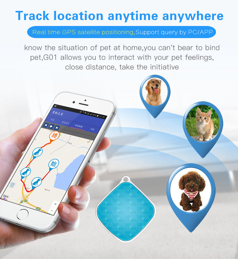 KTX-020115 Waterproof Pet Tracker for Kittens and Puppies - Remote GPS Locator