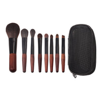 HKM-414803 Mini Portable Makeup Brush Set with Horse Hair and Wooden Handle for Travel