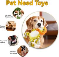 HKM-957331 Squeaky Plush Dog Toys Assorted Set for Medium and Large Dogs - Monkey & Lion Design