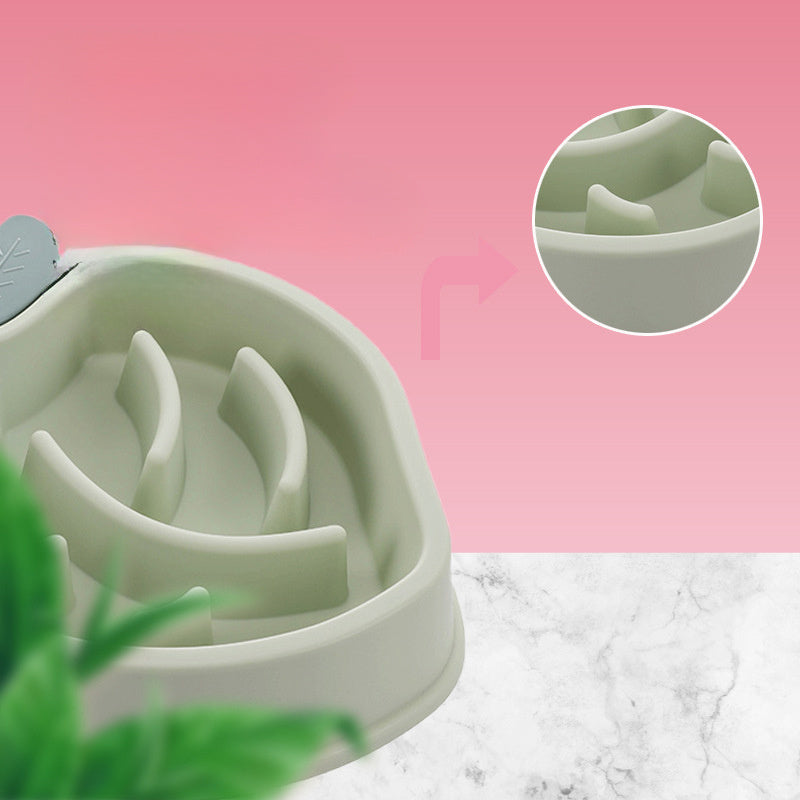 HKM-890643 Slow Feed Dog Bowl with Non-Slip Base - Maze Design for Healthy Eating and Digestion