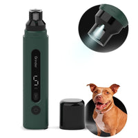 HKM-971539 Rechargeable Electric Dog Nail Grinder with 5-Speed Settings and LED Light for Safe and Quiet Pet Grooming
