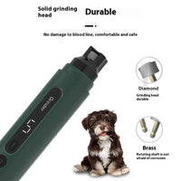 HKM-971539 Rechargeable Electric Dog Nail Grinder with 5-Speed Settings and LED Light for Safe and Quiet Pet Grooming