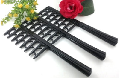 HKM-447315 Folding Makeup Brush Set with Plastic Bifurcated Tooth Comb - Portable and Lightweight