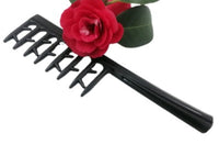 HKM-447315 Folding Makeup Brush Set with Plastic Bifurcated Tooth Comb - Portable and Lightweight