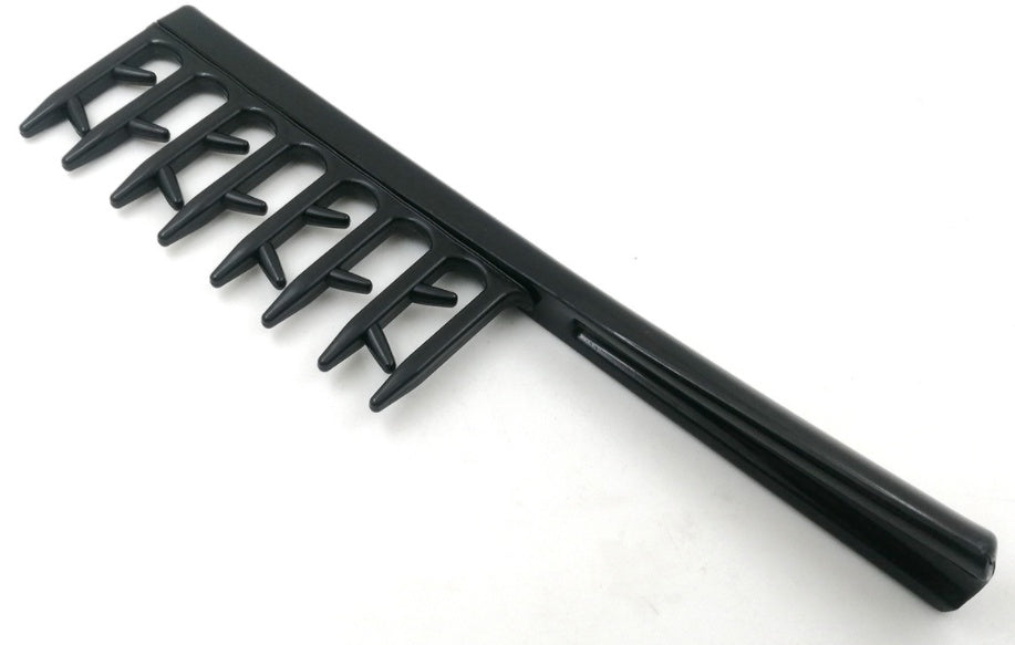 HKM-447315 Folding Makeup Brush Set with Plastic Bifurcated Tooth Comb - Portable and Lightweight