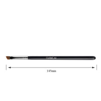 HKM-674643 Portable Horse Hair Oblique Eyebrow Smudge Brush with Wooden Handle - 14.5CM