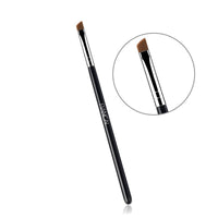HKM-674643 Portable Horse Hair Oblique Eyebrow Smudge Brush with Wooden Handle - 14.5CM