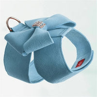 HKM-221139 Bling Rhinestone Dog Harness in Pink, Blue, and Orange - Soft Microfiber Fabric for Small to Medium Dogs
