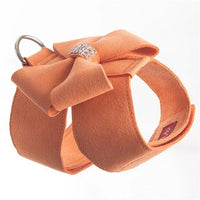 HKM-221139 Bling Rhinestone Dog Harness in Pink, Blue, and Orange - Soft Microfiber Fabric for Small to Medium Dogs