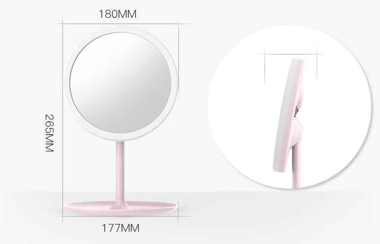 HKM-782675 Rechargeable LED Makeup Mirror with Stepless Dimming and Tri-Color Light