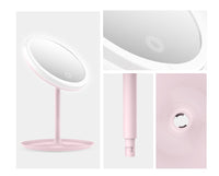 HKM-782675 Rechargeable LED Makeup Mirror with Stepless Dimming and Tri-Color Light