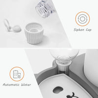 HKM-823955 Elevated Tilted Cat and Dog Bowls with Automatic Water Dispenser for Small Pets