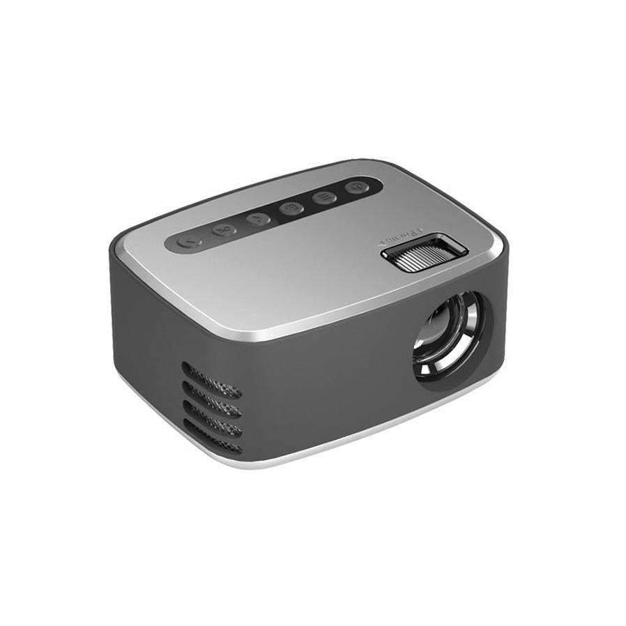 KTX-784915 Portable Mini Projector - 1080P HD, Lightweight Design, Silver & Yellow Colors