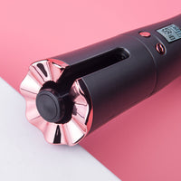 HKM-568851 Rechargeable Mini Automatic Curling Iron - USB Travel Hair Curler with 5000mAh Battery and Lightweight Design