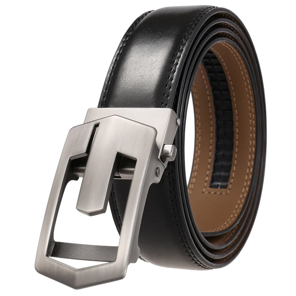 HKM-612051 Luxury Automatic Genuine Leather Belt for Men - Model LY36-22059-1