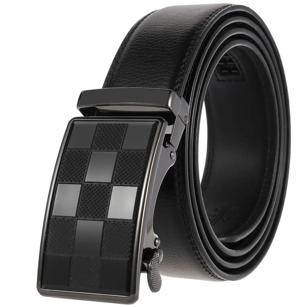 HKM-612051 Luxury Automatic Genuine Leather Belt for Men - Model LY36-22059-1