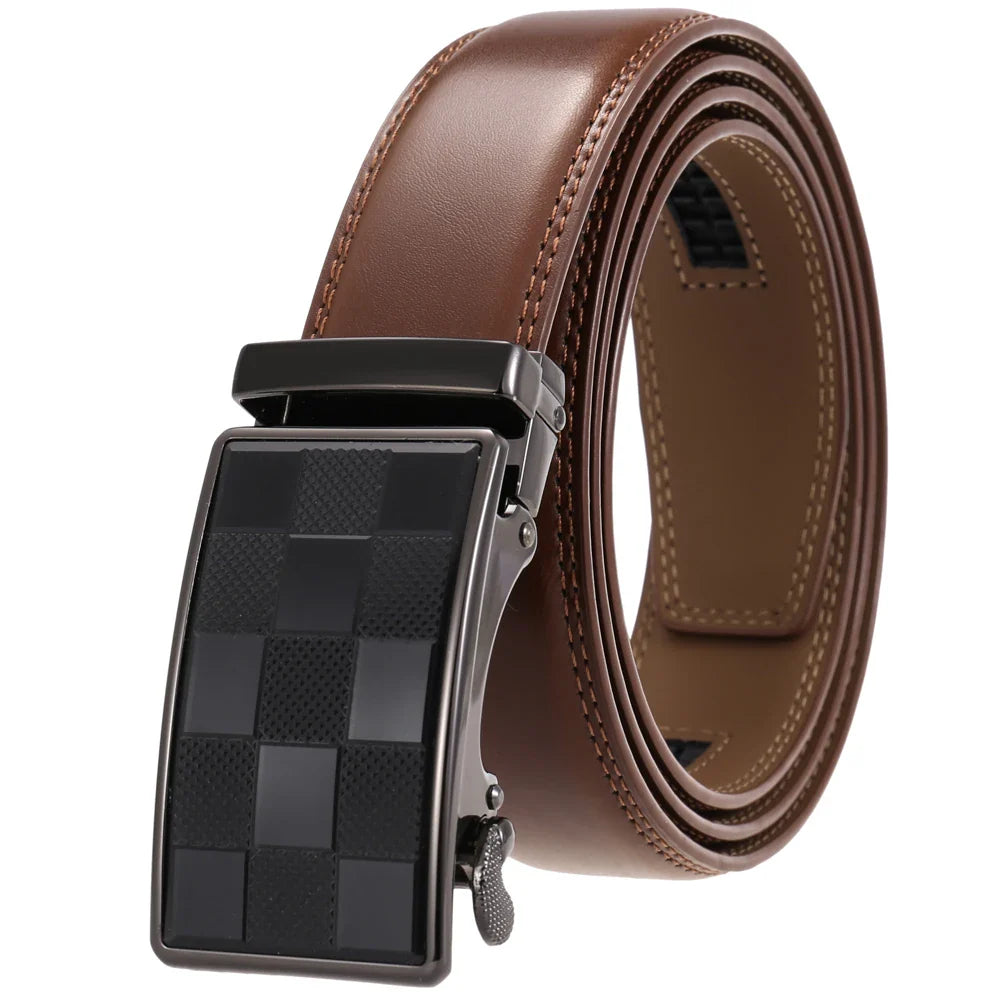 HKM-612051 Luxury Automatic Genuine Leather Belt for Men - Model LY36-22059-1