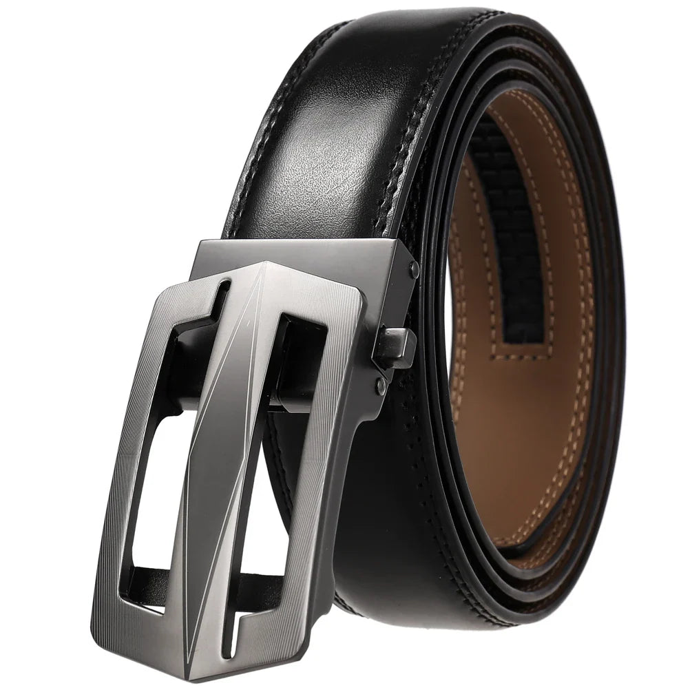 HKM-612051 Luxury Automatic Genuine Leather Belt for Men - Model LY36-22059-1