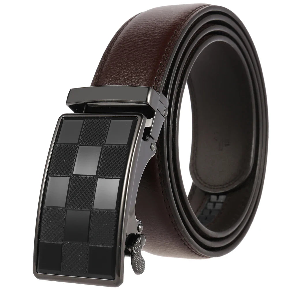 HKM-612051 Luxury Automatic Genuine Leather Belt for Men - Model LY36-22059-1
