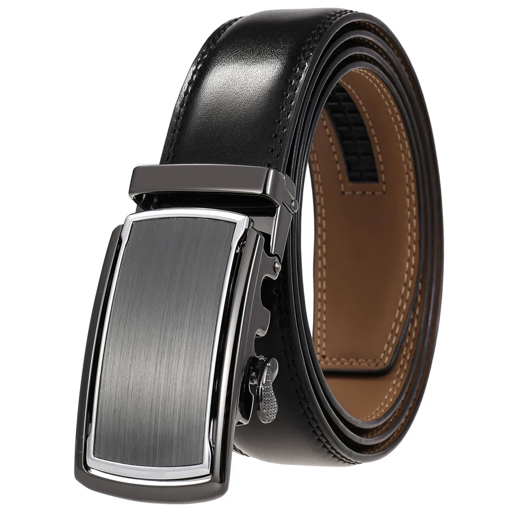 HKM-612051 Luxury Automatic Genuine Leather Belt for Men - Model LY36-22059-1
