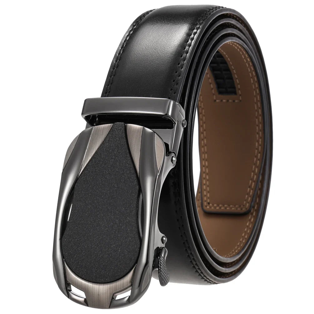 HKM-612051 Luxury Automatic Genuine Leather Belt for Men - Model LY36-22059-1