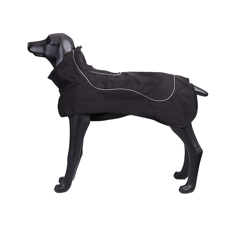JMT-193034 Water-Resistant Raincoat for Large and Medium Dogs - Durable Four-Sided Stretch Fabric