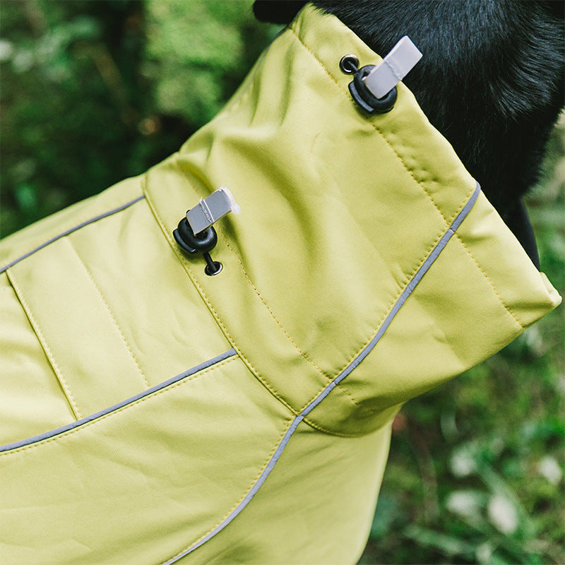 JMT-193034 Water-Resistant Raincoat for Large and Medium Dogs - Durable Four-Sided Stretch Fabric