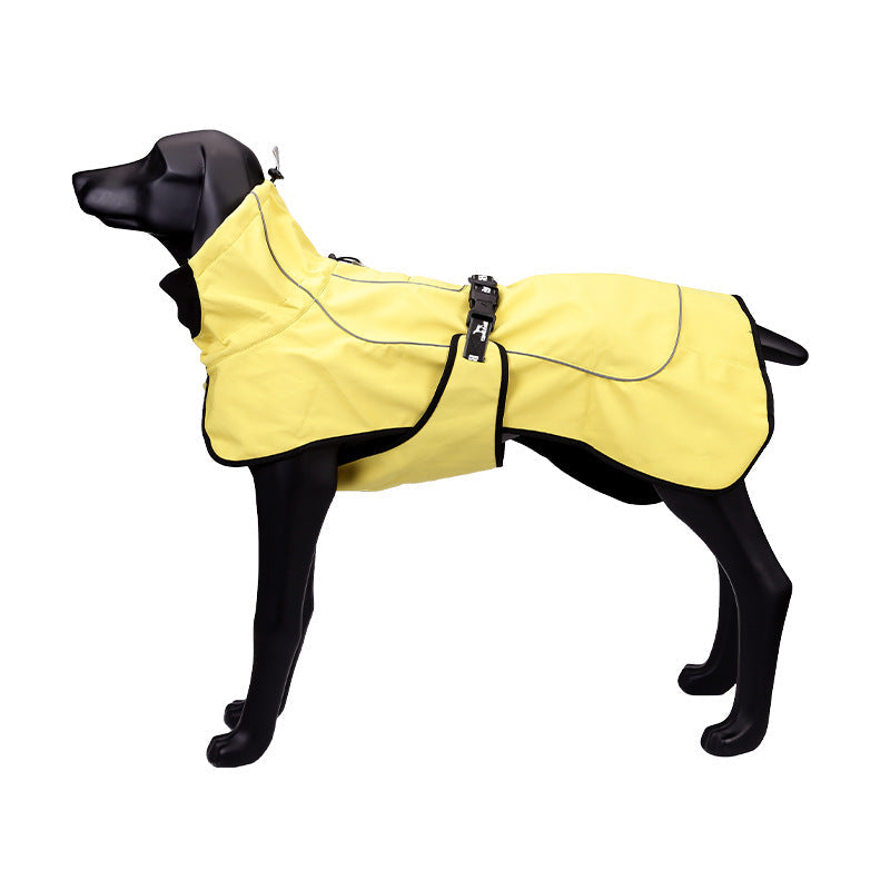 JMT-193034 Water-Resistant Raincoat for Large and Medium Dogs - Durable Four-Sided Stretch Fabric