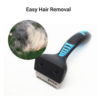 HKM-608787 Pet Comb for Cats and Dogs - Dual-Sided Hair Cleaner in Blue and Pink (160mm x 75mm)