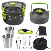 HKM-366035 Portable Outdoor Cooking Mess Kit for Camping, Hiking, and Picnics