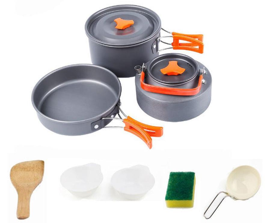 HKM-366035 Portable Outdoor Cooking Mess Kit for Camping, Hiking, and Picnics