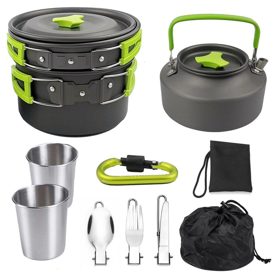 HKM-366035 Portable Outdoor Cooking Mess Kit for Camping, Hiking, and Picnics