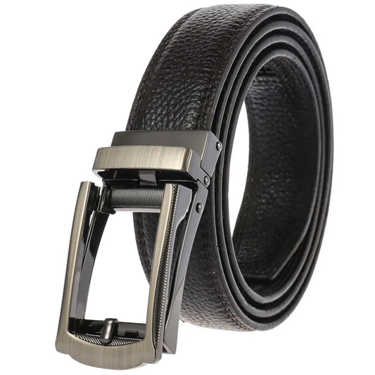 HKM-741971 Men's Cowhide Ratchet Belt with Custom Logo Option, Model LY33-2211-5