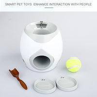 HKM-282899 Interactive Tennis Food Reward Dispenser - Durable Plastic Biting Toy