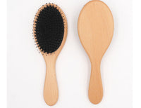 HKM-533715 Beech Wood Bristle Hair Comb for Effortless Styling and Scalp Care