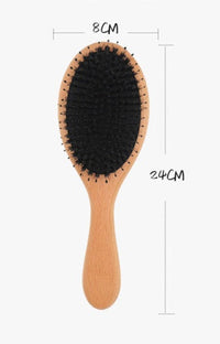 HKM-533715 Beech Wood Bristle Hair Comb for Effortless Styling and Scalp Care