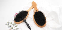 HKM-533715 Beech Wood Bristle Hair Comb for Effortless Styling and Scalp Care