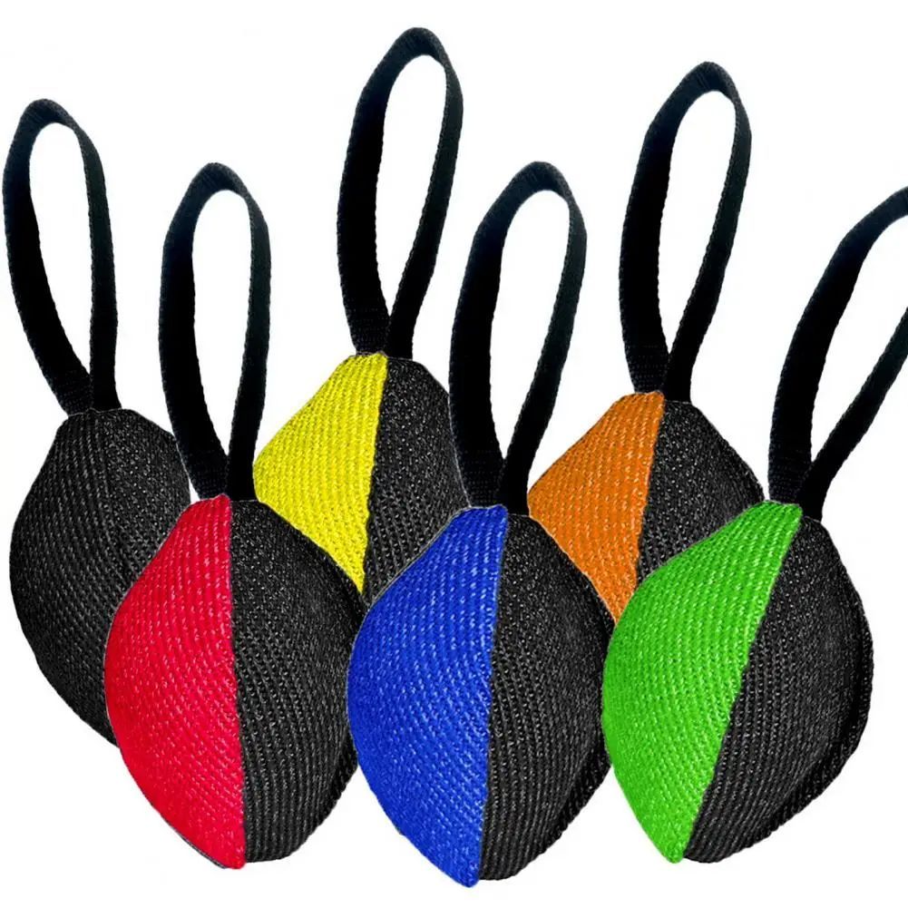 HKM-099603 Durable French Linen Tug Toy with T-Shaped Pull Tab for Dog Training and Agility Development