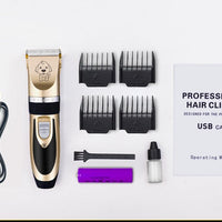 HKM-655059 Professional Pet Dog and Cat Grooming Clippers with Adjustable Titanium Ceramic Blades and USB Charging