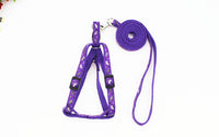 HKM-725011 Fashionable Printed Patch Pet Leash & Chest Harness with Adjustable Size Options