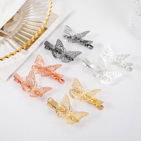 HKM-833235 Three-Dimensional Butterfly Bow Hairpin in 18K Electroplated Metal