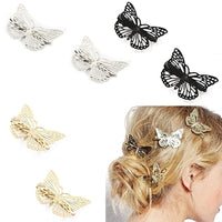 HKM-833235 Three-Dimensional Butterfly Bow Hairpin in 18K Electroplated Metal